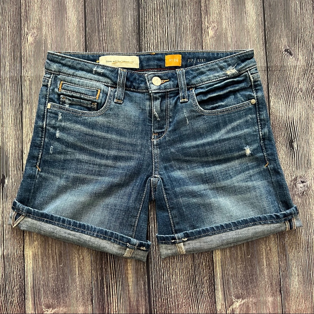 Pilcro and the Letterpress | Cuffed Fit Stet Denim Shorts